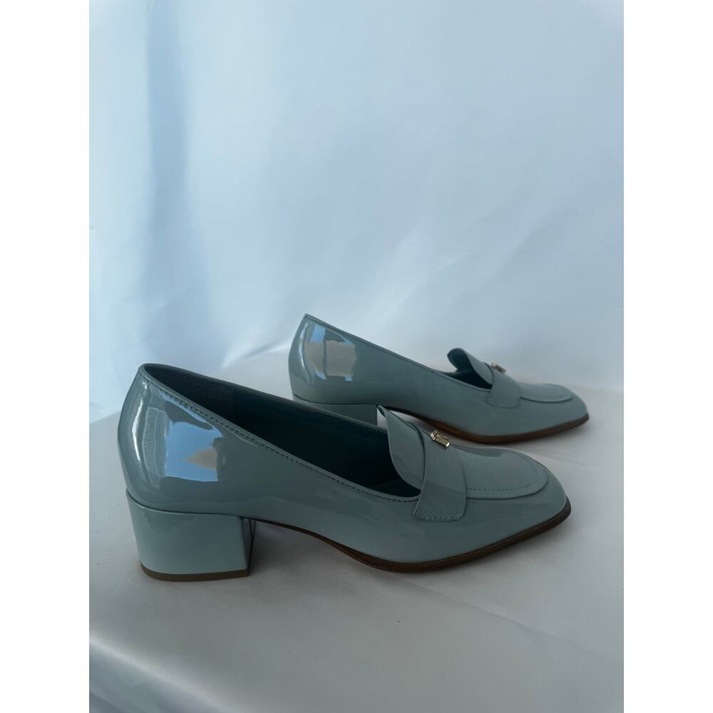 Frances Valentine Twiggy Light Blue Patent Loafer 8.5 - Picture 5 of 10